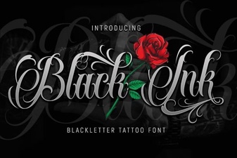 Powerful Black Ink Fonts for Creative Design