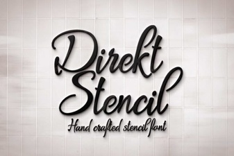 Direkt Stencil Font for Modern Design Projects